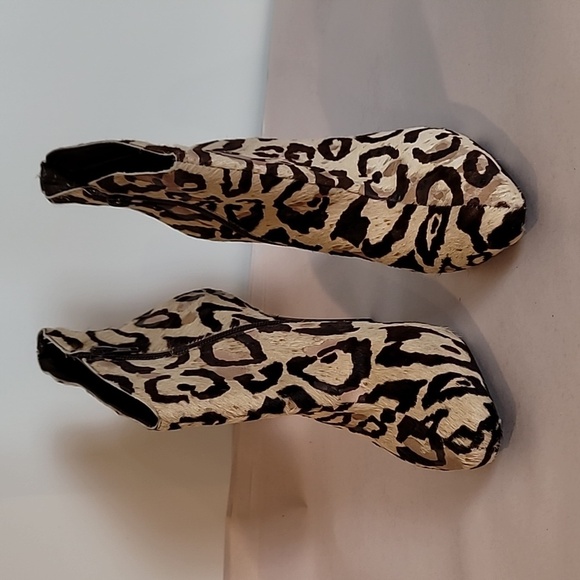 MADISON HARDING LEATHER ANKLE BOOTS - SZ 7 ~ Leopard Print - Picture 5 of 11